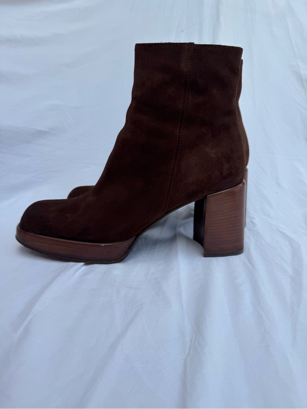 Tod’s Brown Suede Platform Ankle Boots EU 41.5